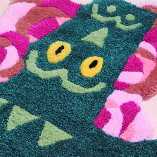 Crocofleurs - Tufting - Tapis - Laine de Nacre