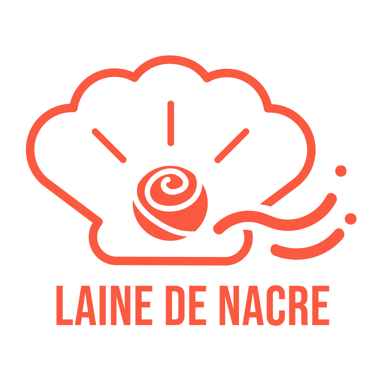 Logo Laine de Nacre - Rose Corail